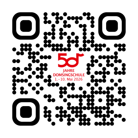 QR-Code Newsletter Domsingschul-Jubiläum 2026