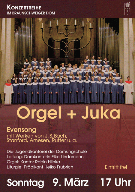 Plakat "Konzert Orgel+ Juka"