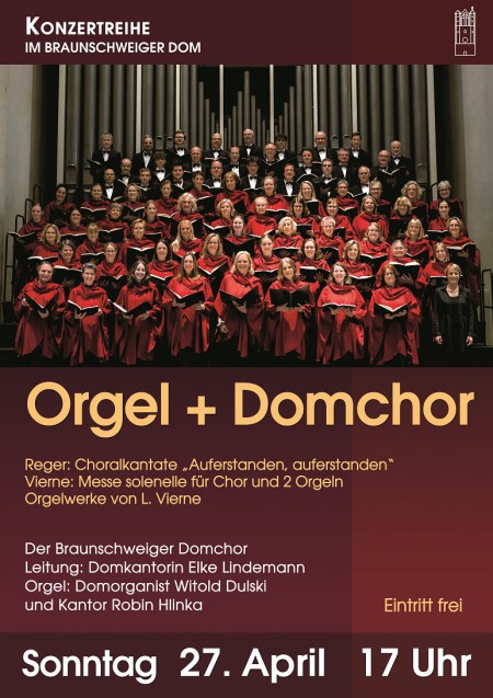 Plakat "Konzert Orgel+ Domchor"